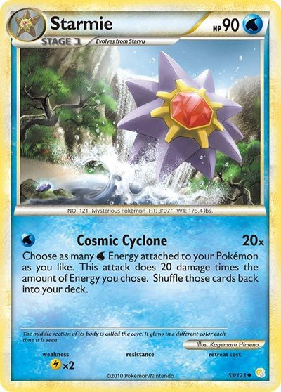 Starmie (HeartGold SoulSilver) Heavy Play Reverse Holofoil - Nick Nack's Full Frontal Attack