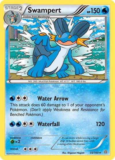Swampert (XY - Primal Clash) Light Play Reverse Holofoil