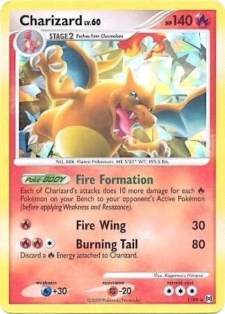 Charizard - 1/99 (Cracked Ice Holo) (Miscellaneous Cards & Products) Light Play Holofoil