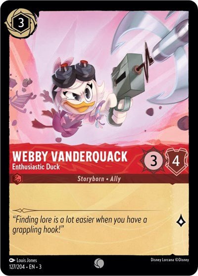 Webby Vanderquack - Enthusiastic Duck (Into the Inklands) Near Mint - Nick Nack's Full Frontal Attack