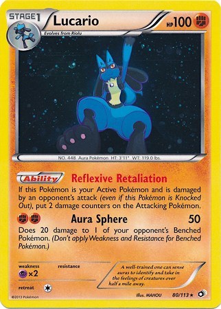 Lucario - 80/113 (Cosmos Holo) (Miscellaneous Cards & Products) Light Play Holofoil