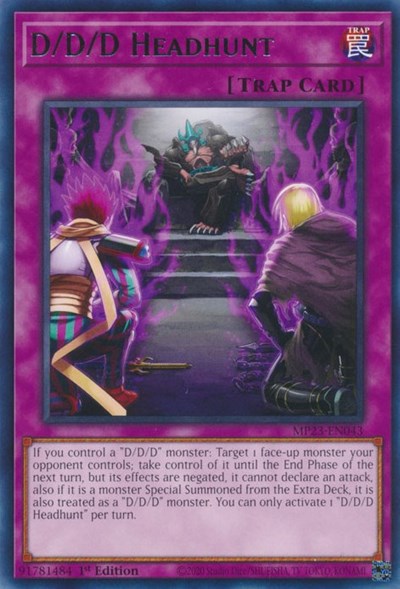 D/D/D Headhunt (25th Anniversary Tin: Dueling Heroes Mega Pack) Light Play 1st Edition