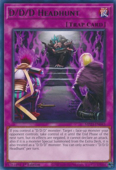 D/D/D Headhunt (25th Anniversary Tin: Dueling Heroes Mega Pack) Light Play 1st Edition - Nick Nack's Full Frontal Attack