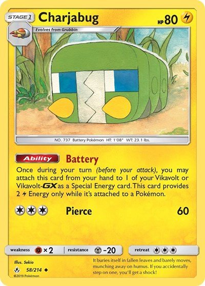 Charjabug (SM - Unbroken Bonds) Near Mint - Nick Nack's Full Frontal Attack