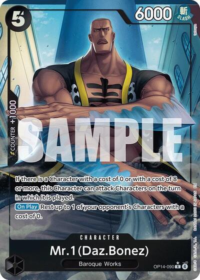 Mr.1 (Daz.Bonez) (Alternate Art) (The Azure Sea's Seven) Near Mint Foil