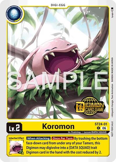 Koromon (Welcome Tamers Pack Vol.2) (Starter Deck 24: Data Squad Release Event Cards) Near Mint Foil