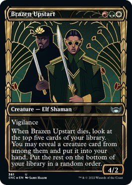 Brazen Upstart (Gilded Foil) (Streets of New Capenna) Near Mint Foil - Nick Nack's Full Frontal Attack