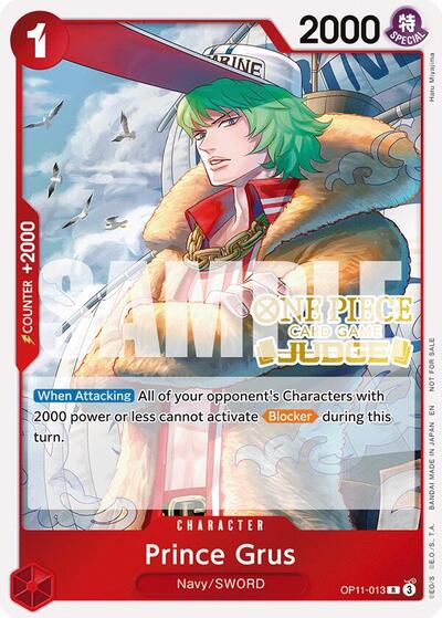 Prince Grus (Judge Pack Vol. 7) (One Piece Promotion Cards) Near Mint Foil - Nick Nack's Full Frontal Attack