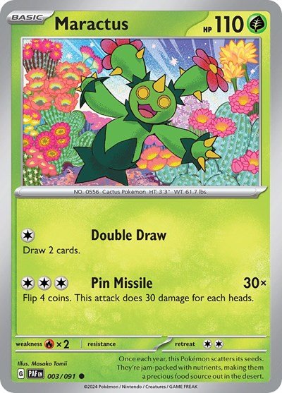 Maractus (SV: Paldean Fates) Near Mint Reverse Holofoil - Nick Nack's Full Frontal Attack