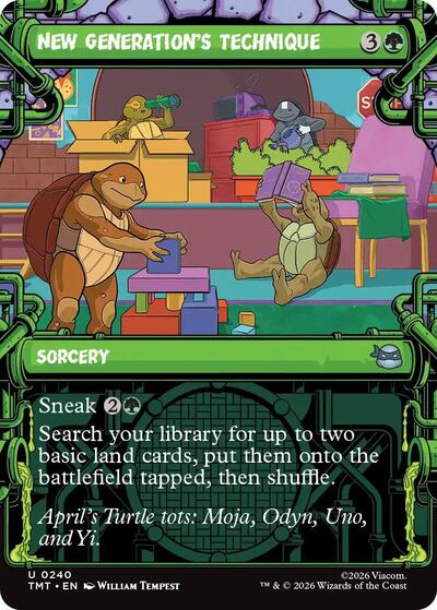 New Generation's Technique (Showcase) (Teenage Mutant Ninja Turtles) Near Mint Foil