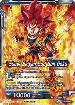 Super Saiyan God Son Goku // SSGSS Son Goku, Soul Striker Reborn (Sello dorado) (P-211) [Tarjetas de promoción] 