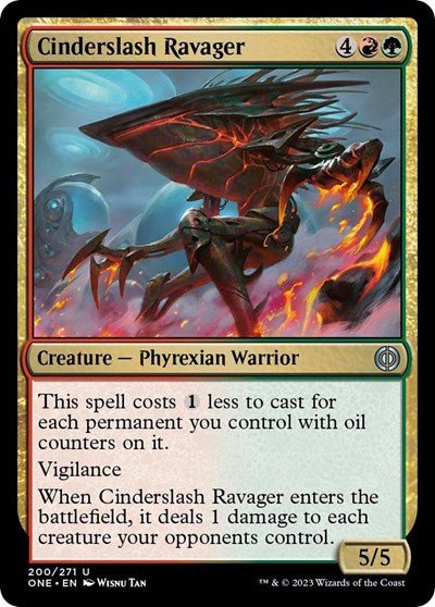 Cinderslash Ravager (Phyrexia: All Will Be One) Near Mint - Nick Nack's Full Frontal Attack