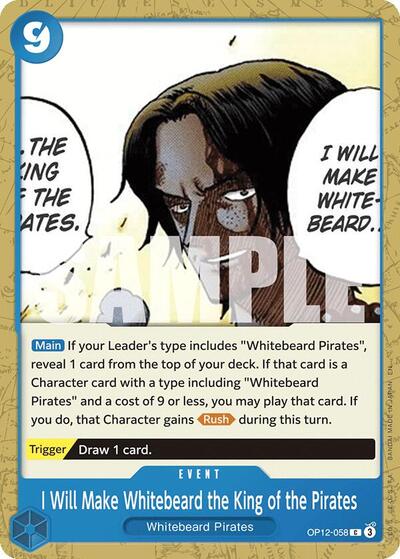 I Will Make Whitebeard the King of the Pirates (Legacy of the Master) Near Mint - Nick Nack's Full Frontal Attack