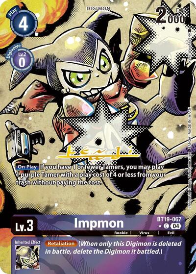 Impmon BT19-067 (Alternate Art) (Release Special Booster 2.5) Heavy Play Foil