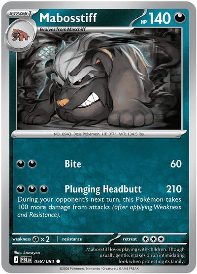 Mabosstiff (ME05: Pitch Black) Near Mint