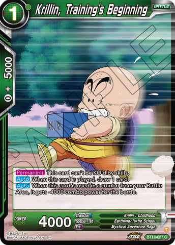 Krillin, le début de l'entraînement (BT18-067) [Dawn of the Z-Legends] 