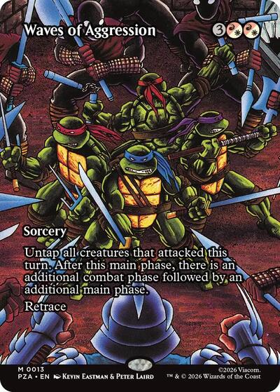 Waves of Aggression (Borderless) (Teenage Mutant Ninja Turtles Eternal-Legal) Near Mint