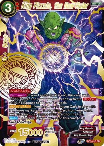 King Piccolo, the New Ruler (Alternate Art Set 2021 Vol. 3) (DB3-015) [Cartes de promotion de tournoi] 