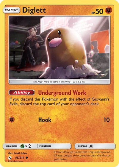 Diglett (SM - Unbroken Bonds) Medium Play