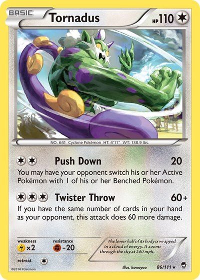 Tornadus (XY - Furious Fists) Light Play - Nick Nack's Full Frontal Attack