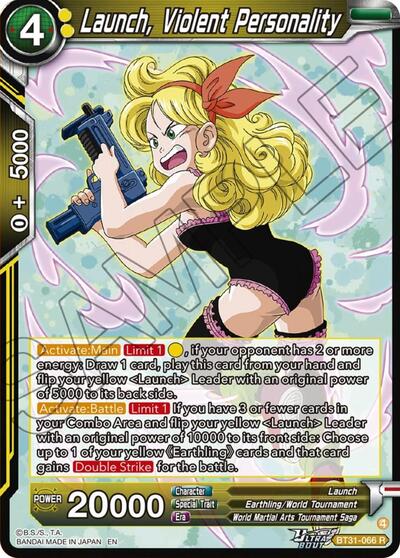 Launch, Violent Personality (Impact Beyond Dimensions) Near Mint Foil