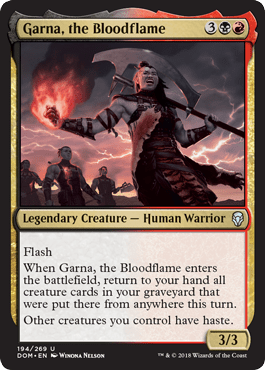 Garna, the Bloodflame (Dominaria) Near Mint - Nick Nack's Full Frontal Attack