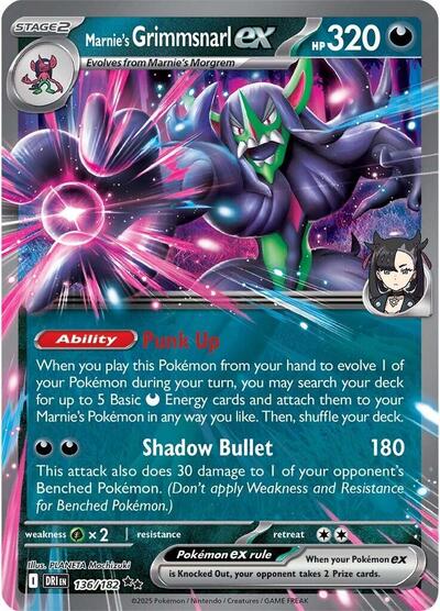 Marnie's Grimmsnarl ex (SV10: Destined Rivals) Near Mint Holofoil
