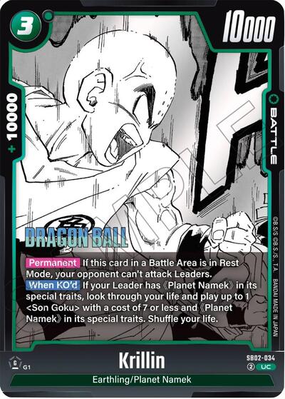 Krillin (Manga Booster 02) Near Mint Holofoil - Nick Nack's Full Frontal Attack