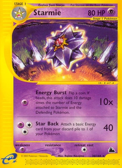 Starmie (30) (Skyridge) Light Play