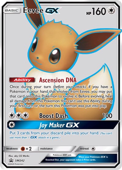 Eevee GX - SM242 (SM Promos) Medium Play Holofoil