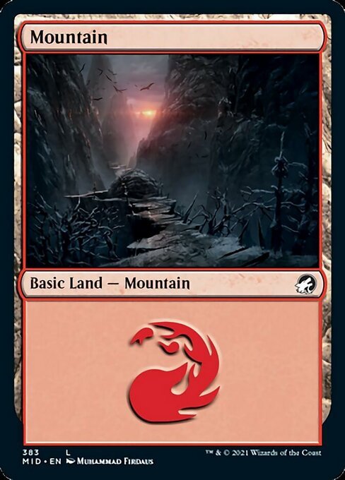Mountain (383) (Innistrad: Midnight Hunt) Near Mint - Nick Nack's Full Frontal Attack
