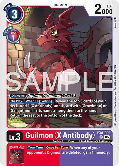 Guilmon (X Antibody) (Advanced Booster Digimon Generation) Near Mint Foil - Nick Nack's Full Frontal Attack