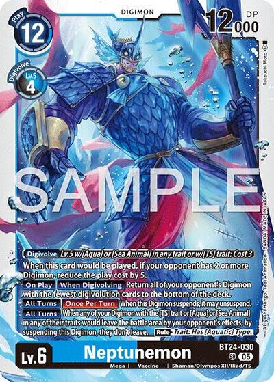Neptunemon (Time Stranger) Near Mint Foil