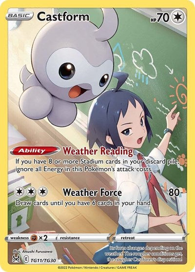 Castform (Sword and Shield Lost Origin Trainer Gallery) Near Mint Holofoil