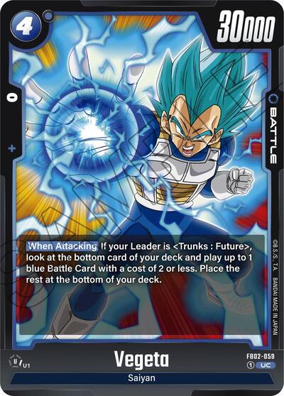 Vegeta FB02-059 (Blazing Aura) Near Mint
