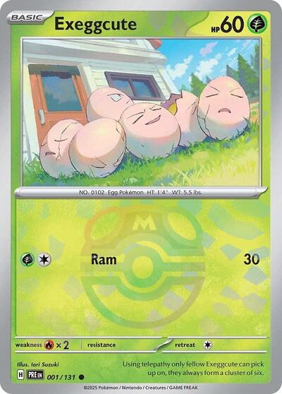Exeggcute (Master Ball Pattern) (SV: Prismatic Evolutions) Near Mint Holofoil