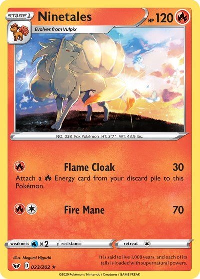 Ninetales (SWSH01: Sword & Shield Base Set) Near Mint - Nick Nack's Full Frontal Attack
