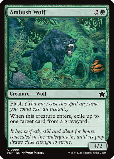 Ambush Wolf (Foundations) Near Mint