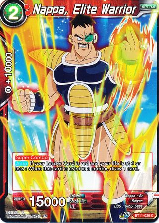 Nappa, Elite Warrior (BT11-026) [Vermilion Bloodline 2nd Edition]