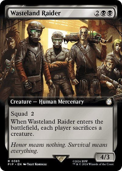 Wasteland Raider (Extended Art) (Universes Beyond: Fallout) Near Mint Foil - Nick Nack's Full Frontal Attack