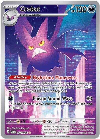 Crobat - 093 (ME04: Chaos Rising) Near Mint Holofoil