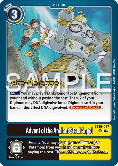 Advent of the Ancient Steel Angel (Beginning Observer Pre-Release Cards) Near Mint Foil