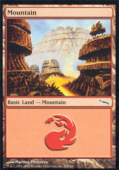 Mountain (301) (Mirrodin) Light Play