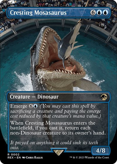 Cresting Mosasaurus (Borderless) (Universes Beyond: Jurassic World Collection) Heavy Play