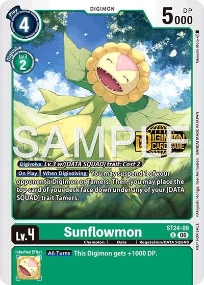 Sunflowmon (Welcome Tamers Pack Vol.2) (Starter Deck 24: Data Squad Release Event Cards) Near Mint Foil