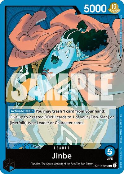 Jinbe OP14 - 040 (The Azure Sea's Seven) Near Mint - Nick Nack's Full Frontal Attack