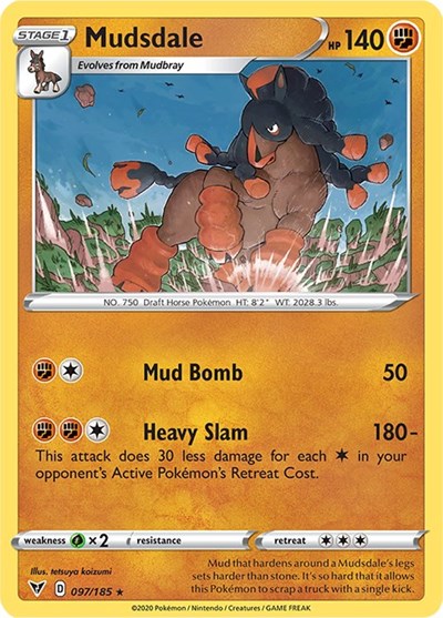 Mudsdale (SWSH04: Vivid Voltage) Near Mint
