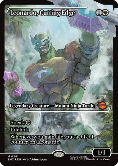 Leonardo, Cutting Edge (Showcase) (Teenage Mutant Ninja Turtles) Near Mint Foil