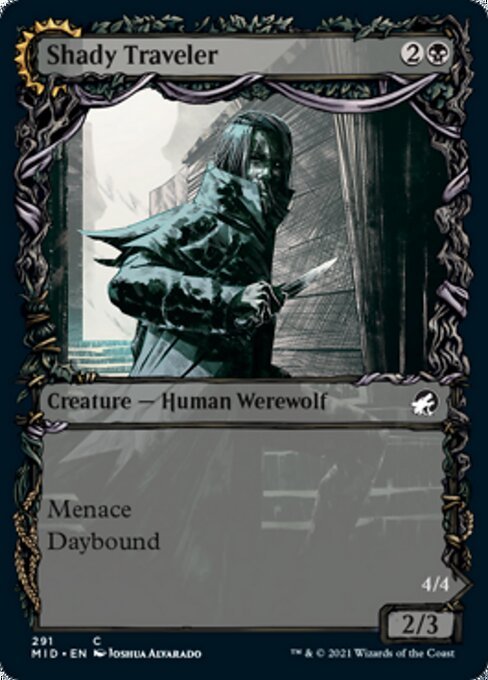 Shady Traveler / Stalking Predator (Showcase) (Innistrad: Midnight Hunt) Near Mint - Nick Nack's Full Frontal Attack