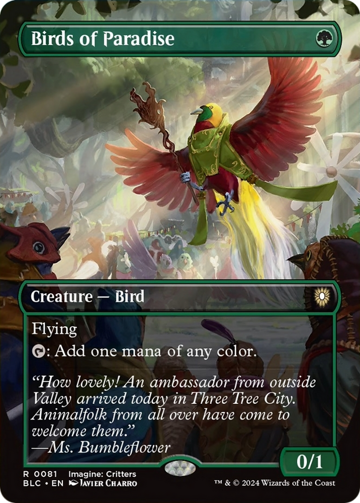 Birds of Paradise (Borderless) [Bloomburrow Commander]